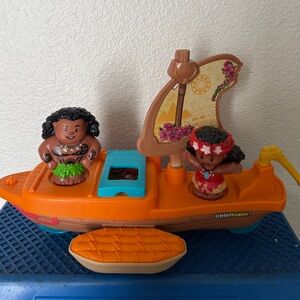 Moana and Maui Adventure Boat toy set